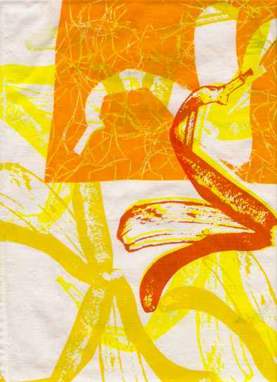 I just went bananas. Screen print. By Anna-Lena Ekenryd 2010.